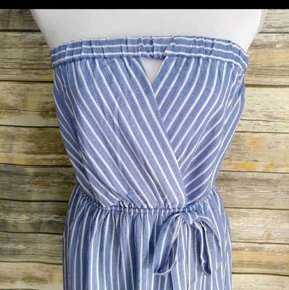 NWT Monteau Striped Strapless Dress - Picture 3 of 5